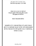 Tóm tắt luận án Tiến sĩ Môi trường đất và nước: Nghiên cứu ảnh hưởng của đất than bùn và chế độ ngập nước lên sinh khối rừng tràm ở vườn quốc gia U Minh Hạ, tỉnh Cà Mau