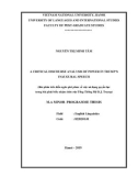 Master minor programme thesis English teaching methodology: A critical discourse analysis of power in trump's inaugural speech