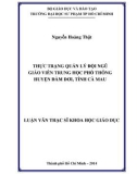 Luận văn Thạc sĩ Khoa học giáo dục: Thực trạng quản lý đội ngũ giáo viên trung học phổ thông huyện Đầm Dơi, tỉnh Cà Mau