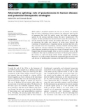 Báo cáo khoa học: Alternative splicing: role of pseudoexons in human disease and potential therapeutic strategies