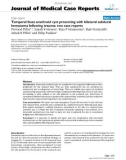 Báo cáo y học: Temporal fossa arachnoid cyst presenting with bilateral subdural hematoma following trauma: two case reports