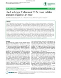 Báo cáo y học: HIV-1 sub-type C chimaeric VLPs boost cellular immune responses in mice