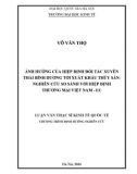 Tóm tắt Luận văn Thạc sĩ Kinh tế: Ảnh hưởng của Hiệp định đối tác xuyên Thái Bình Dương tới xuất khẩu thủy sản (Nghiên cứu so sánh với Hiệp định thương mại Việt Nam – EU)