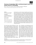 Báo cáo khoa học: The loss of tryptophan 194 in antichymotrypsin lowers the kinetic barrier to misfolding