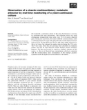 Báo cáo khoa học: Observation of a chaotic multioscillatory metabolic attractor by real-time monitoring of a yeast continuous culture