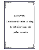 LUẬN VĂN: Tình hình tài chính tại công ty tinh dầu và các sản phẩm tự nhiên