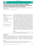 báo cáo khoa hoc : Crystal structure of the catalytic domain of UCHL5, a proteasome-associated human deubiquitinating enzyme, reveals an unproductive form of the enzyme