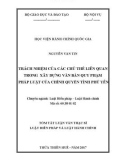 Tóm tắt Luận văn thạc sĩ Luật học: Trách nhiệm của các chủ thể liên quan trong xây dựng văn bản quy phạm pháp luật của chính quyền tỉnh Phú Yên