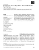 Báo cáo khoa học: Huntington's disease: degradation of mutant huntingtin by autophagy