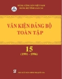 Ebook Văn kiện Đảng bộ toàn tập tỉnh Lào Cai - Tập 15 (1991 -1996): Phần 1