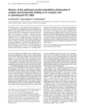 Báo cáo khoa học: Absence of the psbH gene product destabilizes photosystem II complex and bicarbonate binding on its acceptor side in Synechocystis PCC 6803