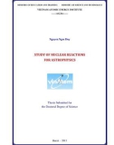 Thesis Submitted for the Doctoral Degree of Science: Study of nuclear reactions for astrophysics