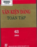 Ebook Văn kiện Đảng toàn tập - Tập 63 (2004): Phần 1