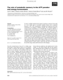 Báo cáo khoa học: The role of metabolic memory in the ATP paradox and energy homeostasis