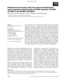 Báo cáo khoa học: Cholesterol interaction with the related steroidogenic acute regulatory lipid-transfer (START) domains of StAR (STARD1) and MLN64 (STARD3)