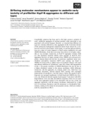 Báo cáo khoa học: Differing molecular mechanisms appear to underlie early toxicity of preﬁbrillar HypF-N aggregates to different cell types