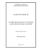 Luận văn Thạc sĩ Kinh tế: Cải thiện môi trường đầu tư nước ngoài tại Bắc Ninh: Thực trạng và giải pháp