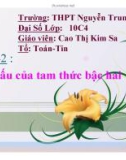 Bài giảng Toán 10: Dấu của tam thức bậc hai