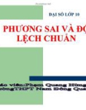 Bài giảng Toán 10: Phương sai và độ lệch chuẩn