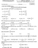Đề kiểm tra giữa học kì 2 môn Toán lớp 12 năm 2020-2021 có đáp án - Trường THPT Hai Bà Trưng, Thừa Thiên Huế (Mã đề 209)