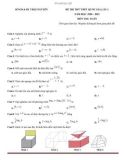 Đề thi thử THPT QG môn Toán năm 2020-2021 có đáp án - Sở GD&ĐT Thái Nguyên