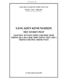 Sáng kiến kinh nghiệm Tiểu học: Một số biện pháp giáo dục kĩ năng sống cho học sinh thông qua dạy học môn Tiếng Việt lớp 4 trong chương trình VNEN