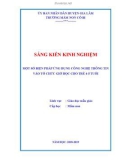 Sáng kiến kinh nghiệm Mầm non: Một số biện pháp ứng dụng công nghệ thông tin vào tổ chức giờ học cho trẻ 4-5 tuổi