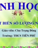 Tiết 25: đột biến số lượng nhiễm sắc thể (tiếp)