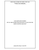 Sáng kiến kinh nghiệm Mầm non: Một số biện pháp đảm bảo an toàn cho trẻ trong trường mầm non