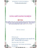 Sáng kiến kinh nghiệm THPT: Phát triển năng lực vận dụng kiến thức lịch sử để giải quyết vấn đề thực tiễn cho học sinh THPT trong dạy – học lịch sử Việt Nam giai đoạn 1919-1945