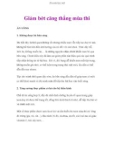 Giảm bớt căng thẳng mùa thi