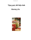 Tặng quà, thể hiện tình thương yêu