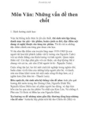 Môn Văn: Những vấn đề then chốt