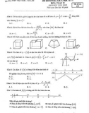Đề kiểm tra giữa HK1 môn Toán 12 năm 2019-2020 có đáp án - Trường THPT Việt Nam - Ba Lan