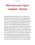 Phân tích truyện Người trong bao - Sê-khốp