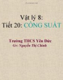 Bài giảng Vật lí lớp 8 - Tiết 20: Công suất