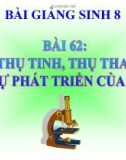 Bài giảng Sinh học lớp 8 bài 62: Thụ tinh, thụ thai và phát triển của thai