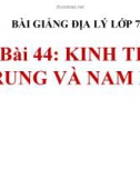 Bài giảng Địa lý 7 bài 44: Kinh tế Trung và Nam Mĩ