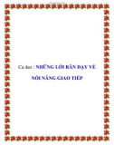 Ca dao : NHỮNG LỜI RĂN DẠY VỀ NÓI NĂNG GIAO TIẾP