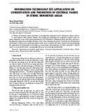 Ứng dụng công nghệ thông tin vào bảo tồn và phát huy các giá trị văn hóa ở vùng đồng bào dân tộc thiểu số