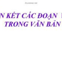 Bài giảng môn Ngữ văn lớp 8 - Bài 4: Liên kết các đoạn văn trong văn bản