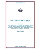 Sáng kiến kinh nghiệm THPT: Phát triển năng lực tự học cho học sinh thông qua sử dụng phương pháp dạy học theo góc trong chủ đề các cuộc cách mạng công nghiệp trong lịch sử thế giới - Lịch sử 10