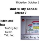 Giáo án điện tử tiểu học: tiếng anh lớp 3- lesson 1 unit 6