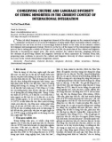 Bảo tồn sự đa dạng văn hóa và đa dạng ngôn ngữ của các dân tộc thiểu số trong bối cảnh hội nhập quốc tế hiện nay