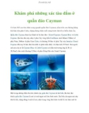 Khám phá những xác tàu đắm ở quần đảo Cayman