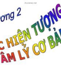 Bài giảng Tâm lý khách du lịch: Chương 2 - Các hiện tượng tâm lý cơ bản