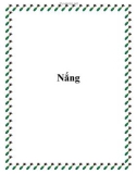 Truyện ngắn: Nắng