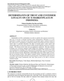 Determinants of trust and customer loyalty on c2c e-marketplace in Indonesia