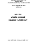 Giáo trình Lý luận chung về nhà nước và pháp luật: Phần 1 - GS. TS Võ Khánh Vinh