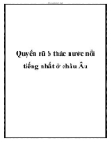 Quyến rũ 6 thác nước nổi tiếng nhất ở châu Âu